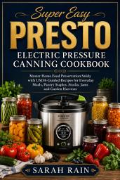 Icon image Super Easy Presto Electric Pressure Canning Cookbook: Master Home Food Preservation Safely with USDA-Guided Recipes for Everyday Meals, Pantry Staples, Stocks, Jams and Garden Harvests